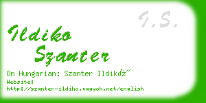 ildiko szanter business card